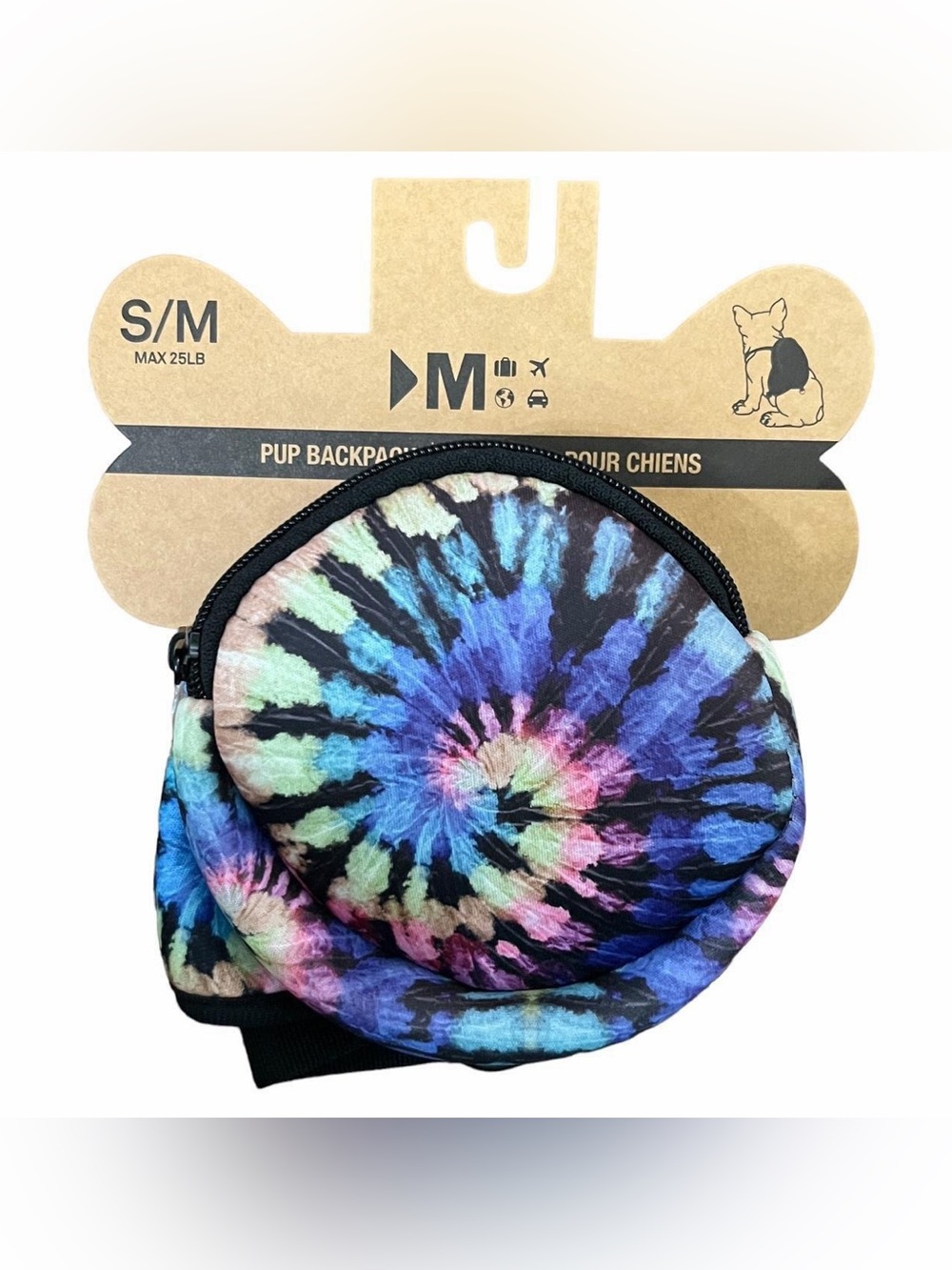 NWT Mytagalong Tie Dye Dog Harness Backpack Size Small (Up To 25 lbs)